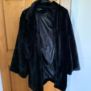 black fur jacket
